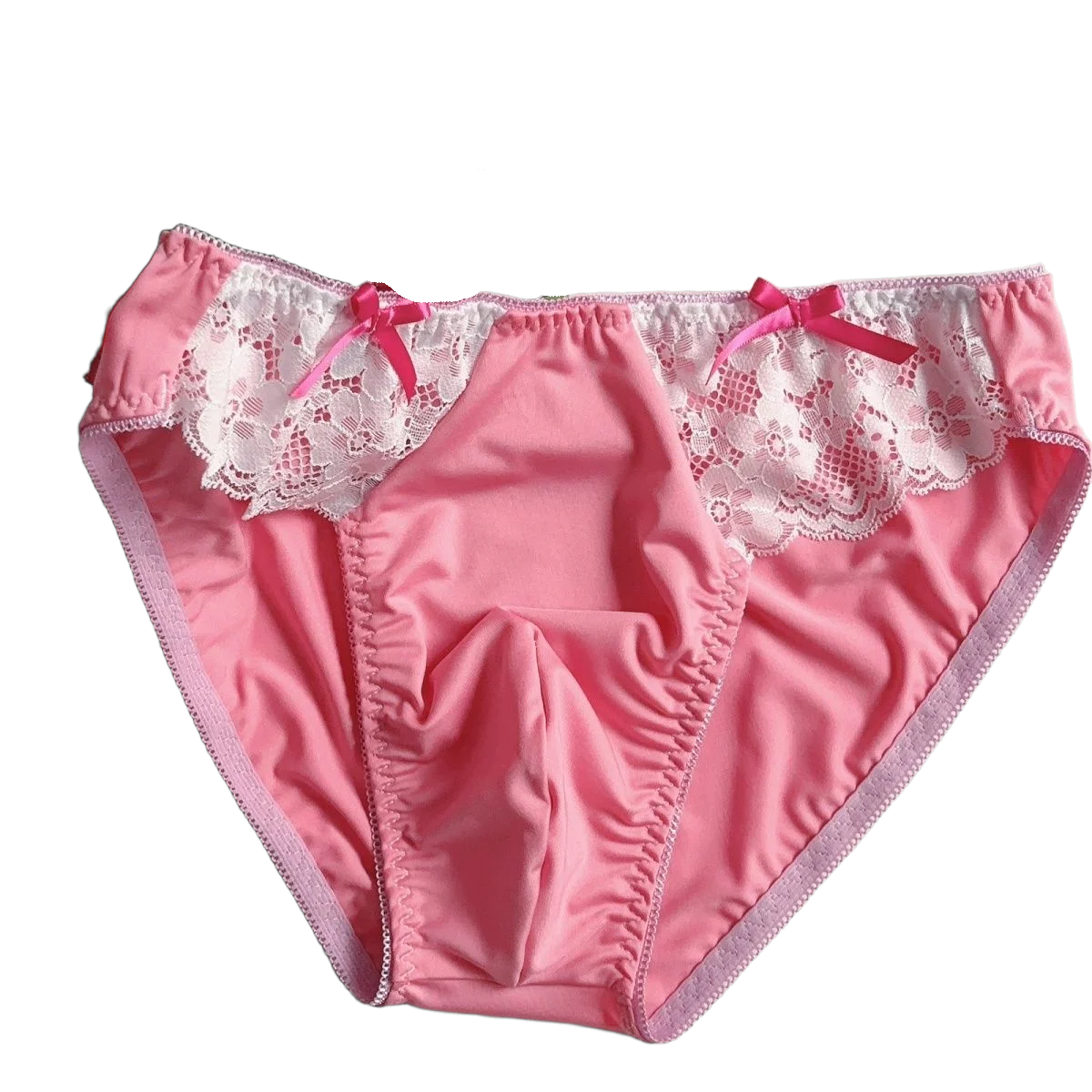 Man's Pink Bowtie Briefs Lace Harajuku BF Panty
Man's Pink Bowtie Briefs Lace Harajuku BF Panty
