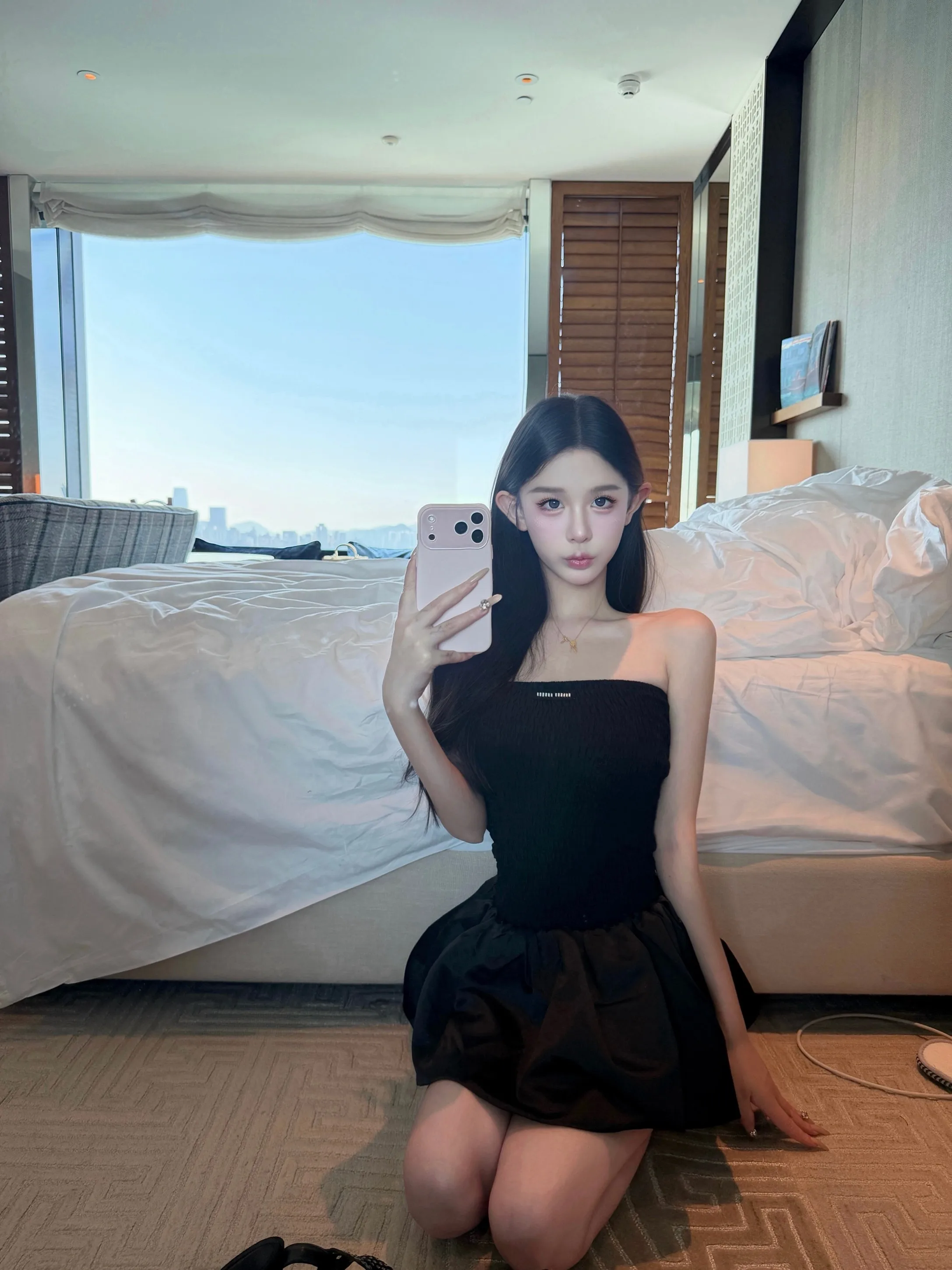 Sexy Bla Dr with Lace-Up Lettering And Pleats Chenun Small Bla Dr for Women Svel Slim Fit Par Wear
Sexy Bla Dr with Lace-Up Lettering And Pleats Chenun Small Bla Dr for Women Svel Slim Fit Par Wear