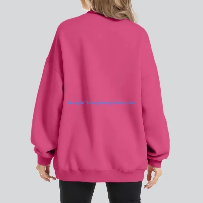 E56A Women Crewneck Oversized Sweatshirt Long Sleeve Tops Loose Pullover Solid Clothes
E56A Women Crewneck Oversized Sweatshirt Long Sleeve Tops Loose Pullover Solid Clothes