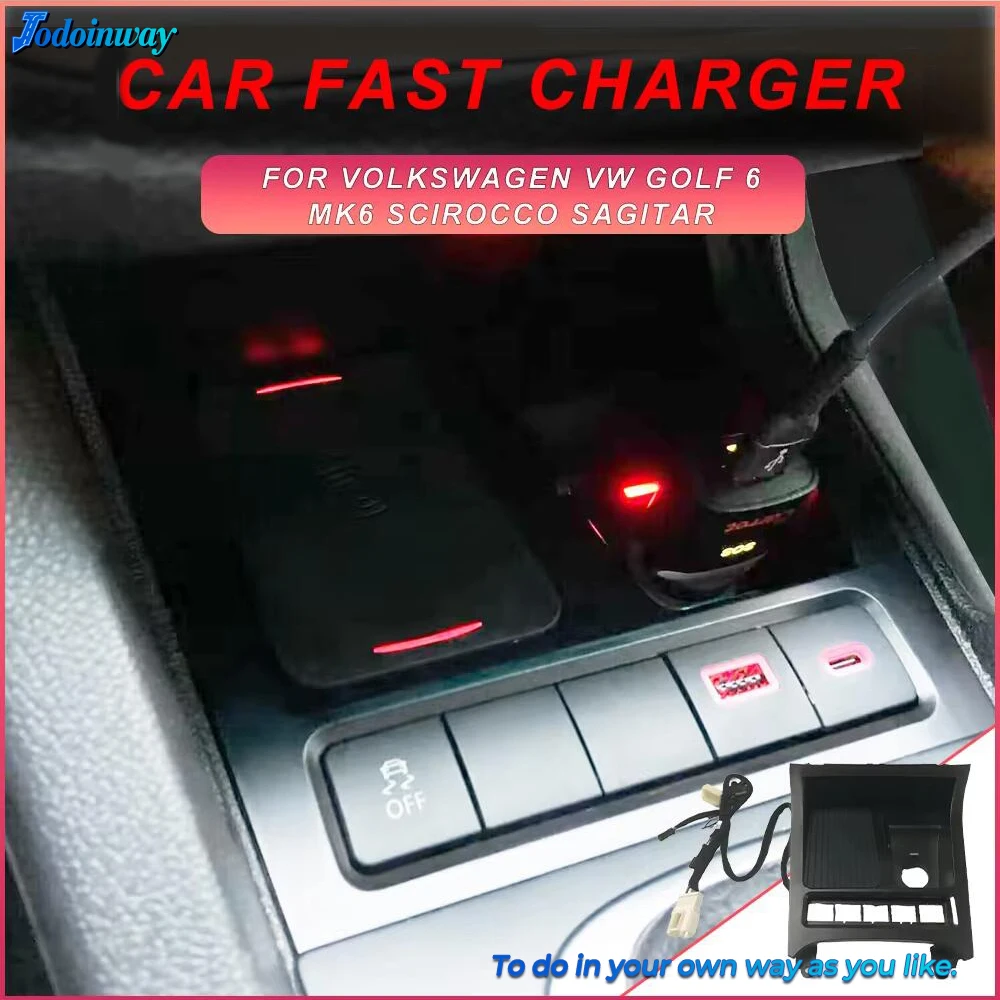 Автомобильное беспроводное зарядное устройство для Volkswagen Golf 6 MK6 Golf 5 Scirocco Sagitar 2008-2013, зарядная панель, держатель для телефона, аксессуары
Автомобильное беспроводное зарядное устройство для Volkswagen Golf 6 MK6 Golf 5 Scirocco Sagitar 2008-2013, зарядная панель, держатель для телефона, аксессуары