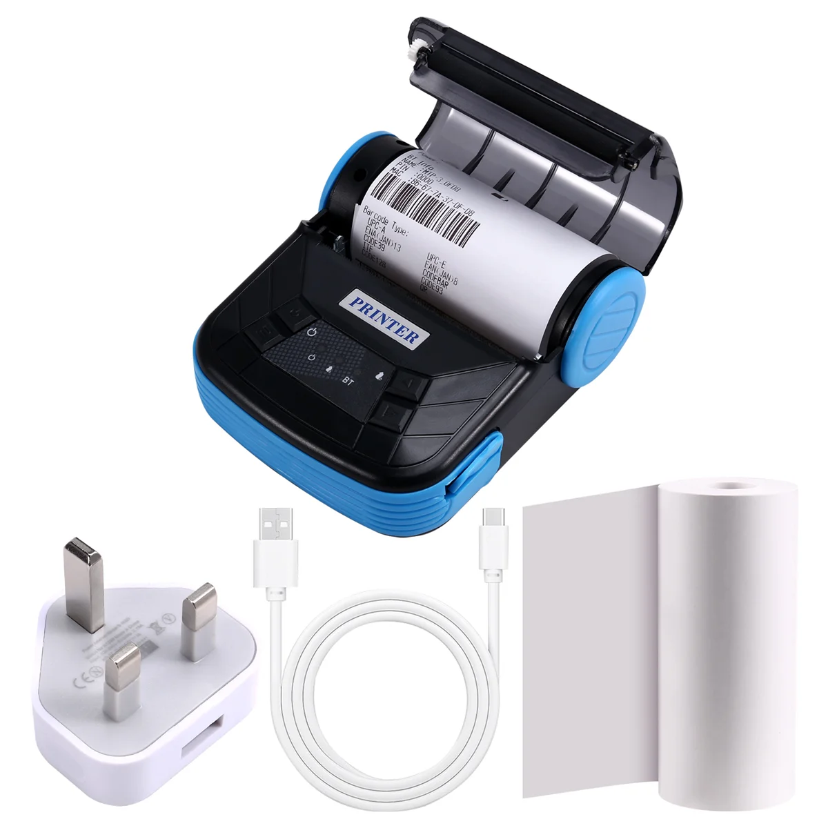 80mm Mini Thermal Printer Exquisite Lightweight Design Portable Inkless Printer for Android, IOS, Windows UK Plug
80mm Mini Thermal Printer Exquisite Lightweight Design Portable Inkless Printer for Android, IOS, Windows UK Plug