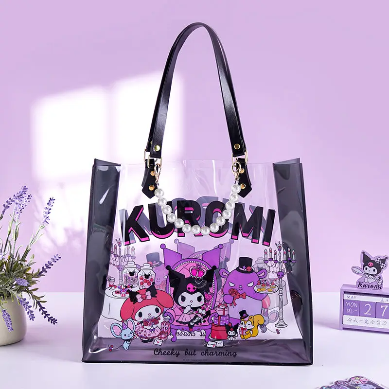 Kuromi Anime Kawaii Sanrio Ins Fashion Transparent Pvc Tote Bag Students Cute My Melody Large Capacity Shoulder Bag Gifts Toys
Kuromi Anime Kawaii Sanrio Ins Fashion Transparent Pvc Tote Bag Students Cute My Melody Large Capacity Shoulder Bag Gifts Toys