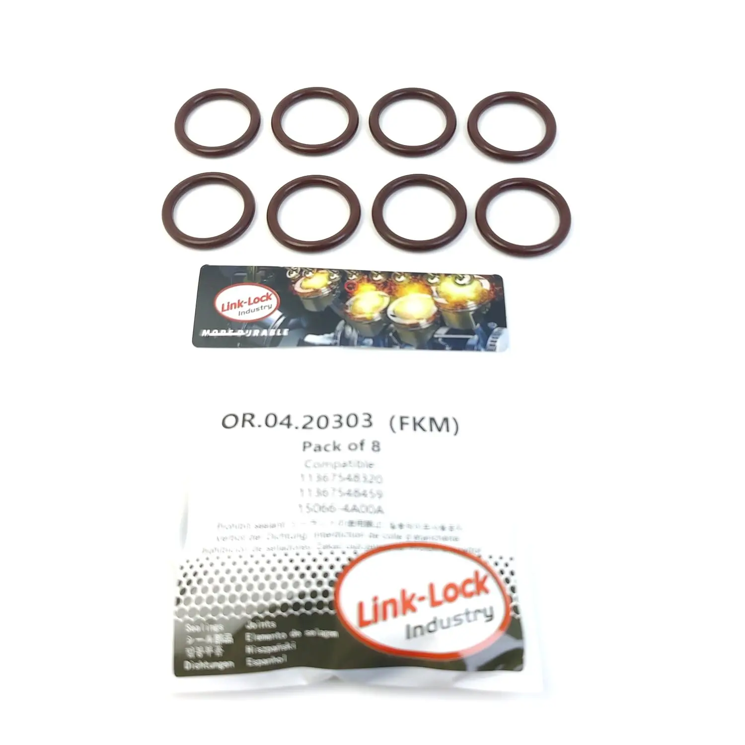 LINK-LOCK 8PCS OR.04.20303 FKM Viton Sealing O-Ring Kit of Camshaft Adjustment 11367548320 11367548459 15066-4A00A for BMW for N
LINK-LOCK 8PCS OR.04.20303 FKM Viton Sealing O-Ring Kit of Camshaft Adjustment 11367548320 11367548459 15066-4A00A for BMW for N