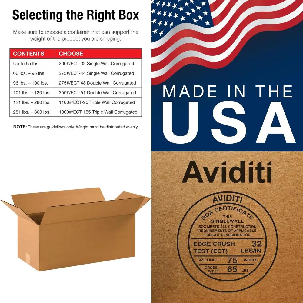 Medium 20-Pack Shipping Boxes: 22L x 10W x 9H for Moving, Mailing, Packing, and Storage
Medium 20-Pack Shipping Boxes: 22L x 10W x 9H for Moving, Mailing, Packing, and Storage