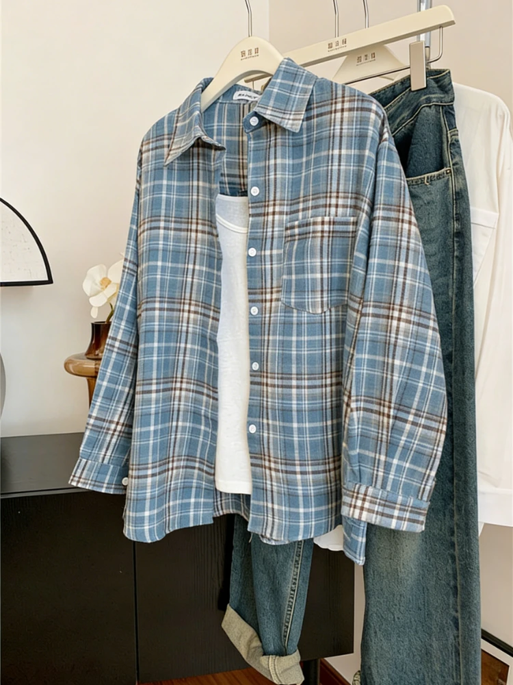 Casual Plaid Button-Down Shirt for Women Long Sleeve Collared Checked Shirts Blouses Spring Summer 2026 Weekend Outfit
Casual Plaid Button-Down Shirt for Women Long Sleeve Collared Checked Shirts Blouses Spring Summer 2026 Weekend Outfit