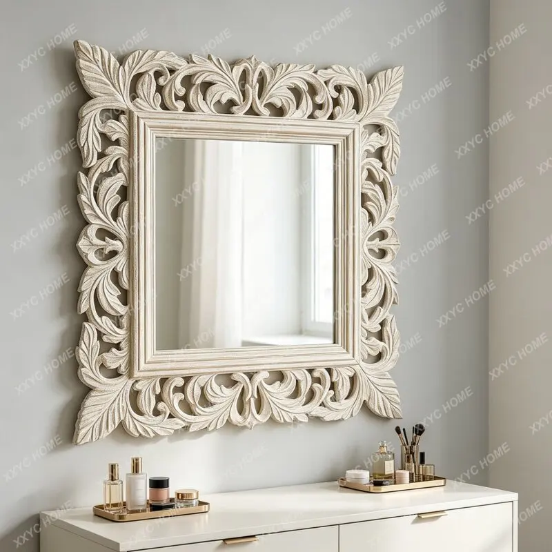 retro carved fireplace decorative mirror bedroom wall-mounted bathroom vanity mirror
retro carved fireplace decorative mirror bedroom wall-mounted bathroom vanity mirror