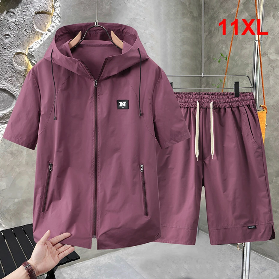 Summer Tracksuits Men Plus Size 11XL Summer Sets Casual Fashion Quick Drying Zipper Shirts Shorts Suits Male Big Size 11XL
Summer Tracksuits Men Plus Size 11XL Summer Sets Casual Fashion Quick Drying Zipper Shirts Shorts Suits Male Big Size 11XL