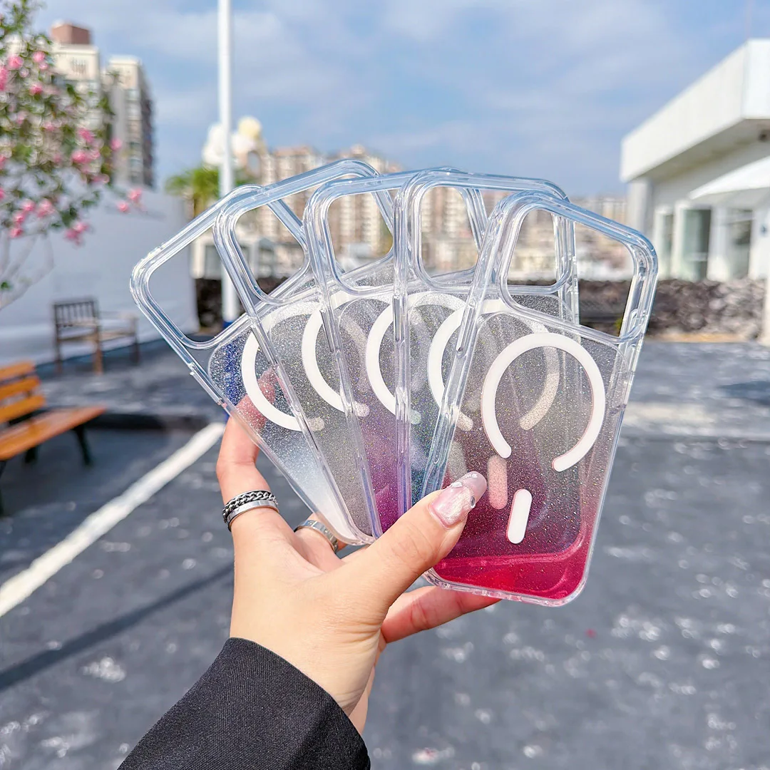 High Quality Anti-Drop TPU Color Gradient Glitter Case For iPhone 12 13 14 15 16 17 Pro Max Plus Magnetic Wireless Charge Cover
High Quality Anti-Drop TPU Color Gradient Glitter Case For iPhone 12 13 14 15 16 17 Pro Max Plus Magnetic Wireless Charge Cover