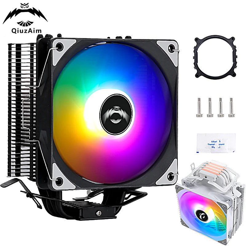 QiuzAim PC am4 cooler x79 x99 amd E5 Cpu processor 120mm Fan Air-Cooler 4Pin/PWM 4 Heat Pipe Installing LGA2011 2066 am3 AM5
QiuzAim PC am4 cooler x79 x99 amd E5 Cpu processor 120mm Fan Air-Cooler 4Pin/PWM 4 Heat Pipe Installing LGA2011 2066 am3 AM5