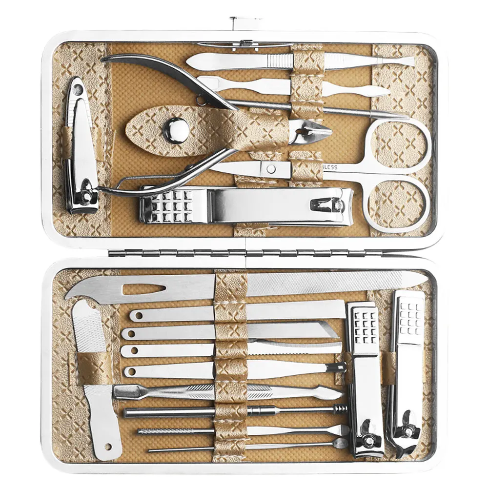 Nail Set Manicure Kit Cuticle Nipper Sharpener Dead Skin Fork Scissors Tools Stainless Steel Ultra Sharp Blades Rounded H
Nail Set Manicure Kit Cuticle Nipper Sharpener Dead Skin Fork Scissors Tools Stainless Steel Ultra Sharp Blades Rounded H