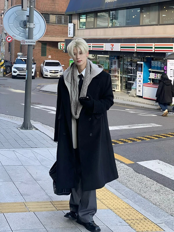 Men's Mid-Length Woolen Coat Korean Sle CleanFit Busin Casual Windbreaker Outerwear Stand Fit Polyester Fiber
Men's Mid-Length Woolen Coat Korean Sle CleanFit Busin Casual Windbreaker Outerwear Stand Fit Polyester Fiber