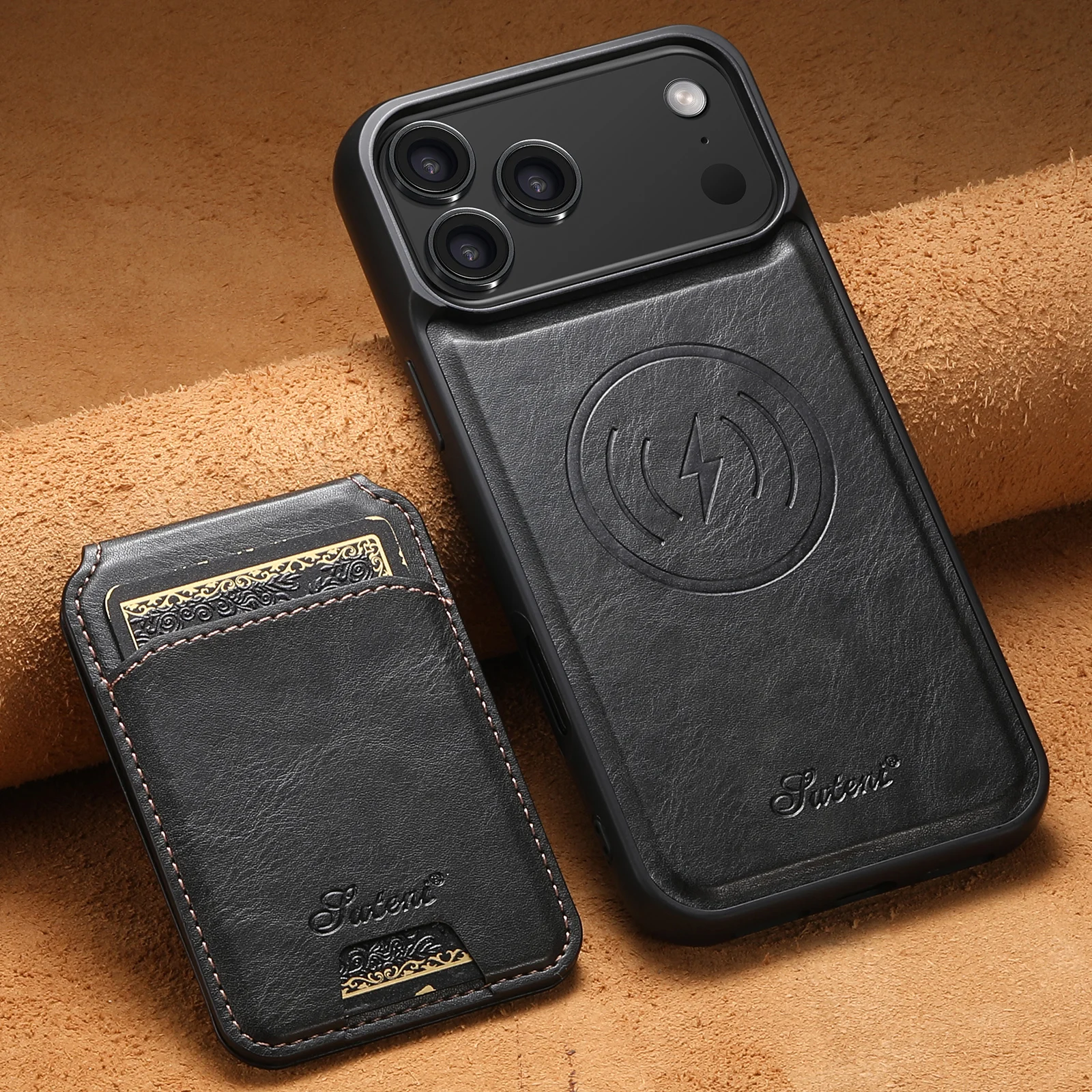Wireless Charging Faux Leather Magnet Card Holder Stand Picture frame Phone Case For iPhone 17 Pro Max 16 Plus 15 14 13 12
Wireless Charging Faux Leather Magnet Card Holder Stand Picture frame Phone Case For iPhone 17 Pro Max 16 Plus 15 14 13 12