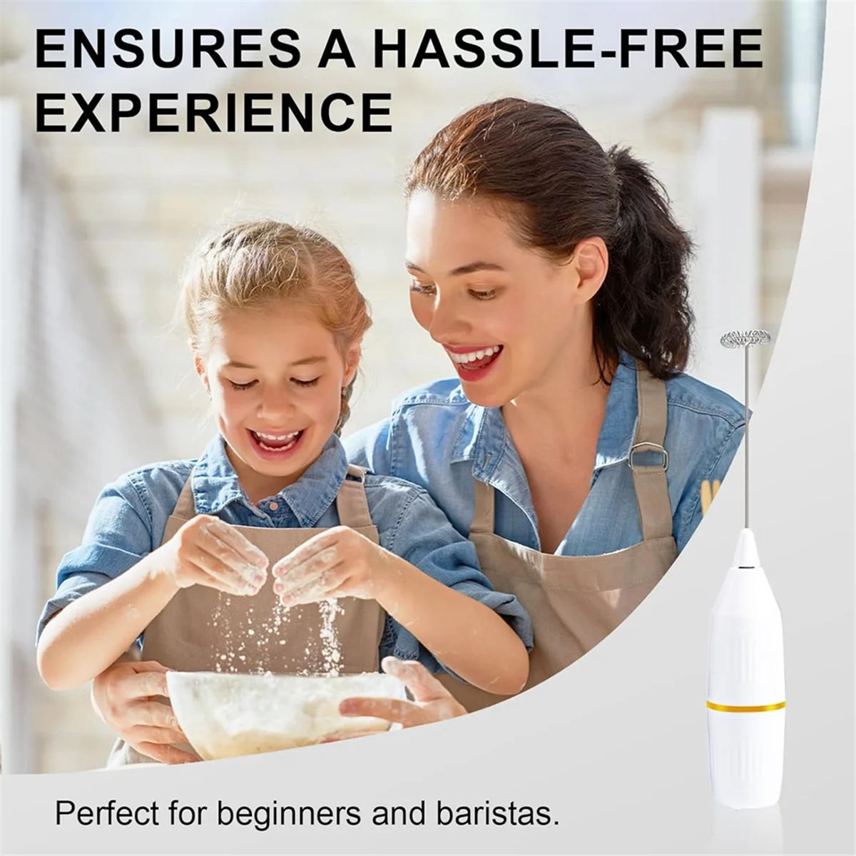 Milk Frother Handheld Mini Drink Mixer and Coffee Blender Frother for Coffee Bar Accessories LatteCappuccino B-A70Z
Milk Frother Handheld Mini Drink Mixer and Coffee Blender Frother for Coffee Bar Accessories LatteCappuccino B-A70Z
