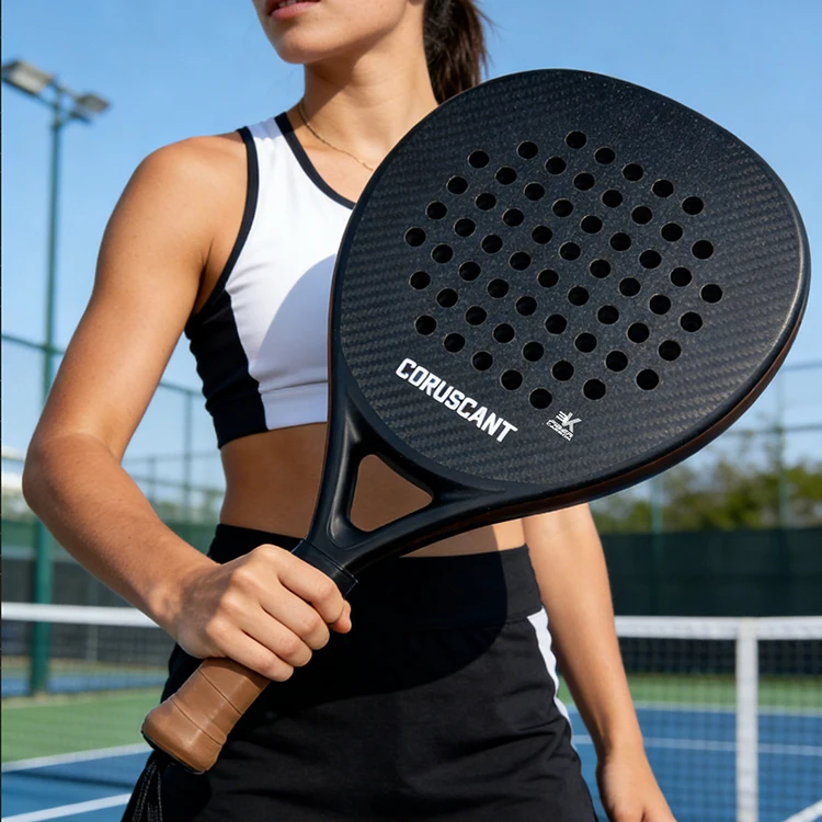 Professional Carbon fiber material 18K padel racket, teardrop custom 3D textured hitting surface, stable balanced raqueta padel
Professional Carbon fiber material 18K padel racket, teardrop custom 3D textured hitting surface, stable balanced raqueta padel