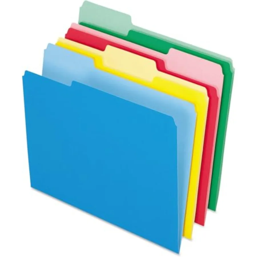 Colored File Folders, 24 Pack, Letter Size 8.5" x 11",3 Tabs, Durable Paper, Assorted Colors: Blue, Green, Red and Yellow, Colo
Colored File Folders, 24 Pack, Letter Size 8.5" x 11",3 Tabs, Durable Paper, Assorted Colors: Blue, Green, Red and Yellow, Colo