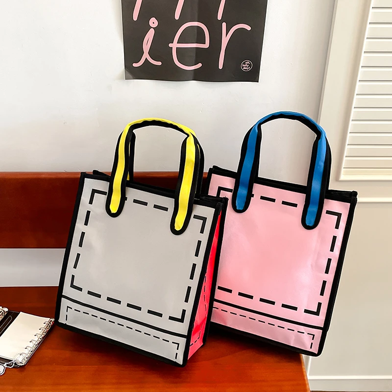 Two-dimensional cartoon anime girl canvas bag for girls; light and capacious make-up bag for tutoring.
Two-dimensional cartoon anime girl canvas bag for girls; light and capacious make-up bag for tutoring.