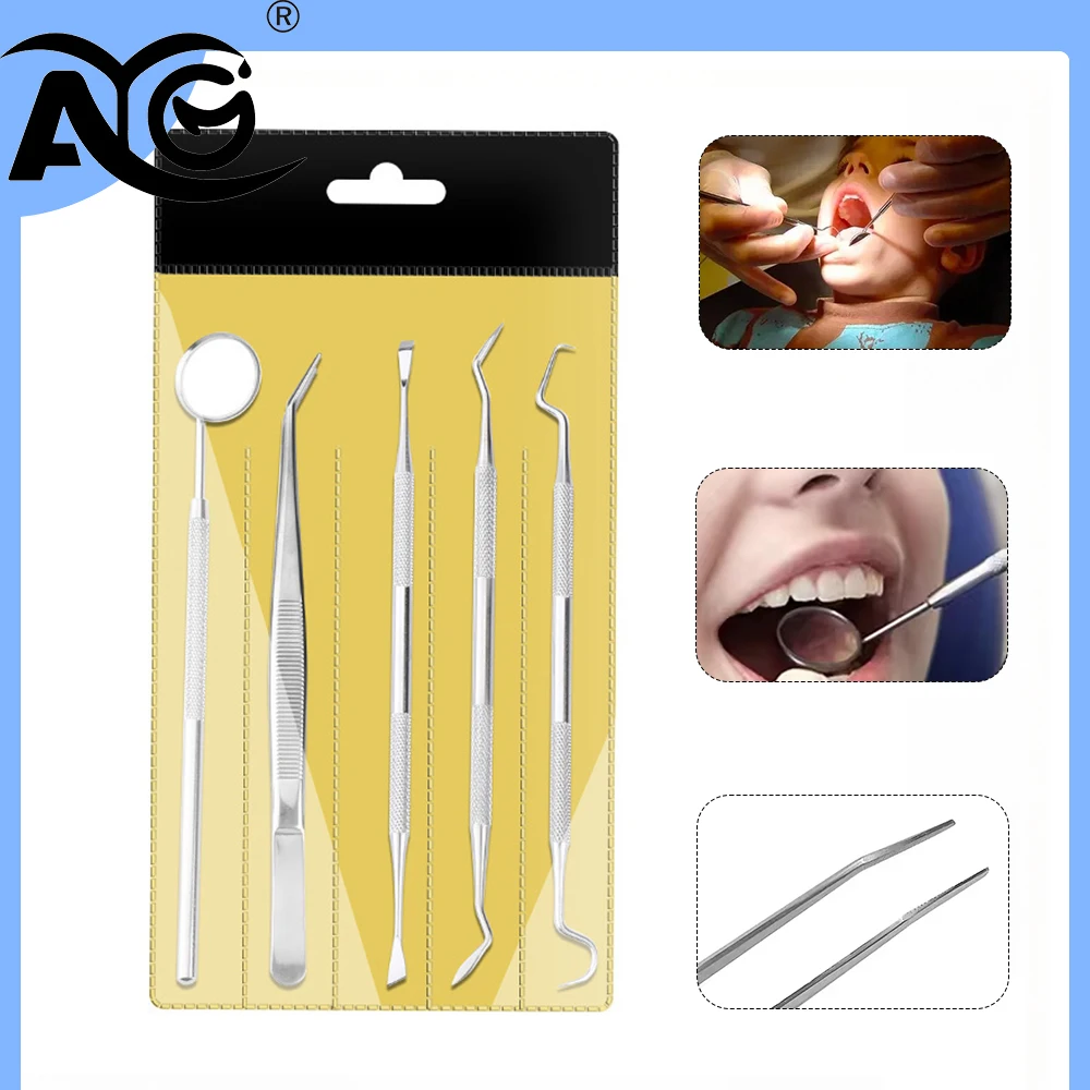 AG 1 Set Stainless Steel Dental Mouth Mirror Steel Tweezers Elbow Probe Dentist Instrument Teeth Cleaning Whitening Dentistry
AG 1 Set Stainless Steel Dental Mouth Mirror Steel Tweezers Elbow Probe Dentist Instrument Teeth Cleaning Whitening Dentistry