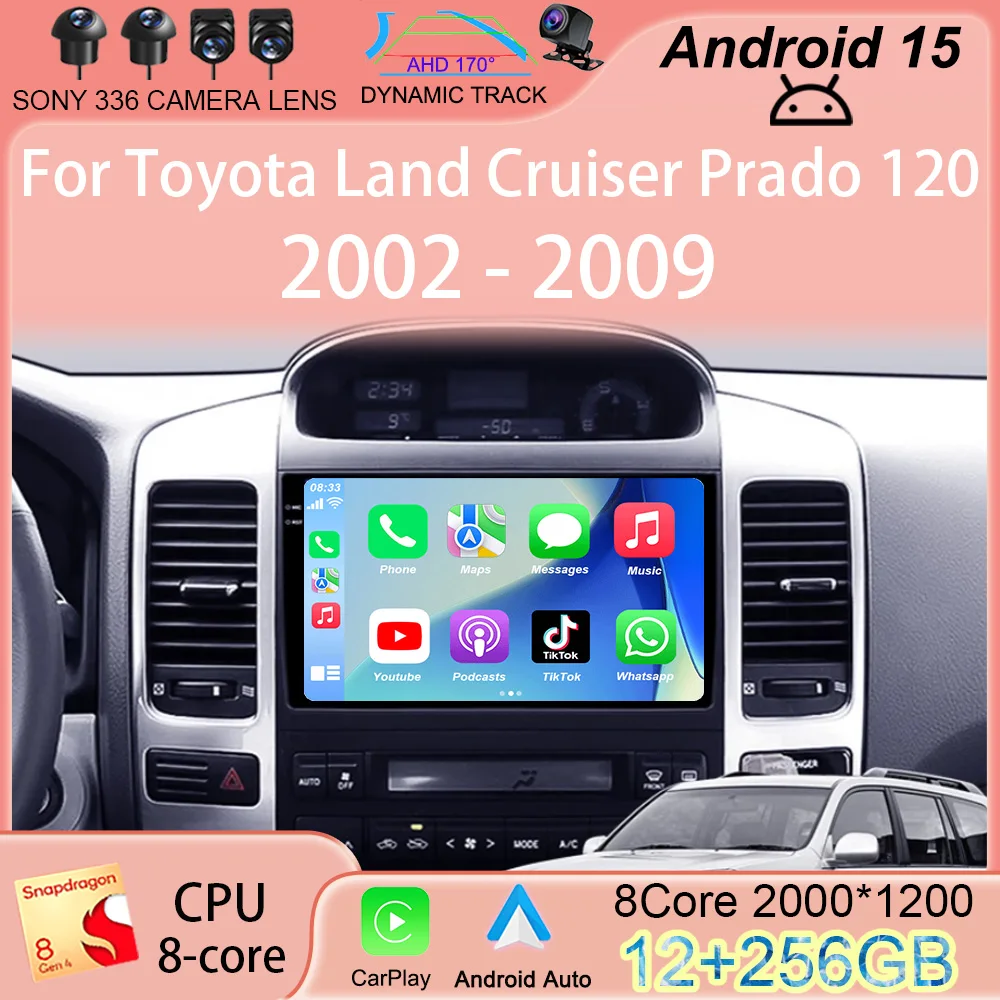 Car Radio Android 15 For Toyota Land Cruiser Prado 120 3 III For Lexus GX470 GX 470 J120 2002 - 2009 Multimedia Video Player
Car Radio Android 15 For Toyota Land Cruiser Prado 120 3 III For Lexus GX470 GX 470 J120 2002 - 2009 Multimedia Video Player