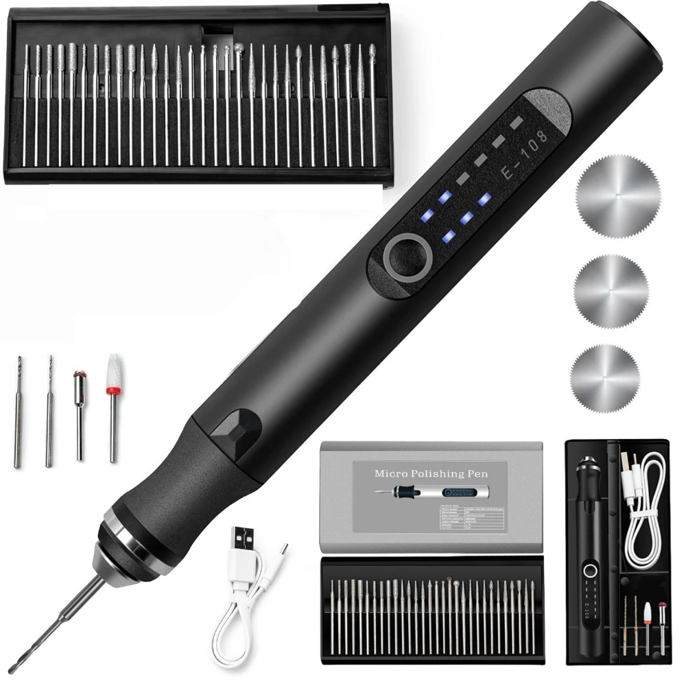 USB Rechargeable Cordless Engraving Machine Portable DIY Rotary Engraver for Jewelry Wood Glass Stone Carving
USB Rechargeable Cordless Engraving Machine Portable DIY Rotary Engraver for Jewelry Wood Glass Stone Carving
