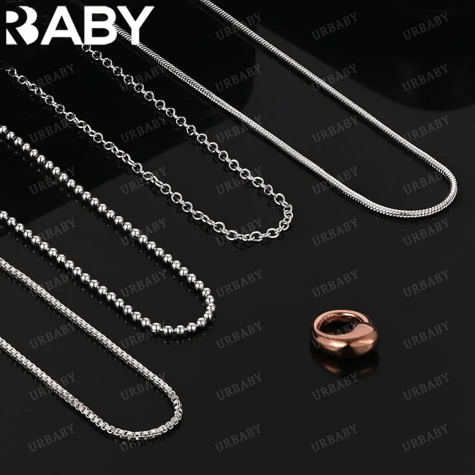 URBABY 40-75cm 925 Sterling Silver Round Pendant Necklace For Women Men Charm Trend Birthday Gifts Fashion Party
URBABY 40-75cm 925 Sterling Silver Round Pendant Necklace For Women Men Charm Trend Birthday Gifts Fashion Party