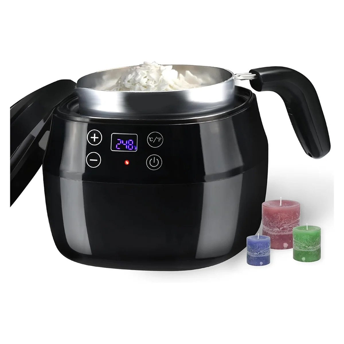 Candle Maker, DIY Candle Making Kit with Touch Screen Digital Temperature Display, with Aluminum Pour Spout Pan US Plug
Candle Maker, DIY Candle Making Kit with Touch Screen Digital Temperature Display, with Aluminum Pour Spout Pan US Plug