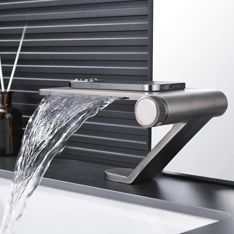 Waterfall splash-proof faucet 304 stainless steel brushed hotel household hot and cold water double basin faucet wholesale
Waterfall splash-proof faucet 304 stainless steel brushed hotel household hot and cold water double basin faucet wholesale