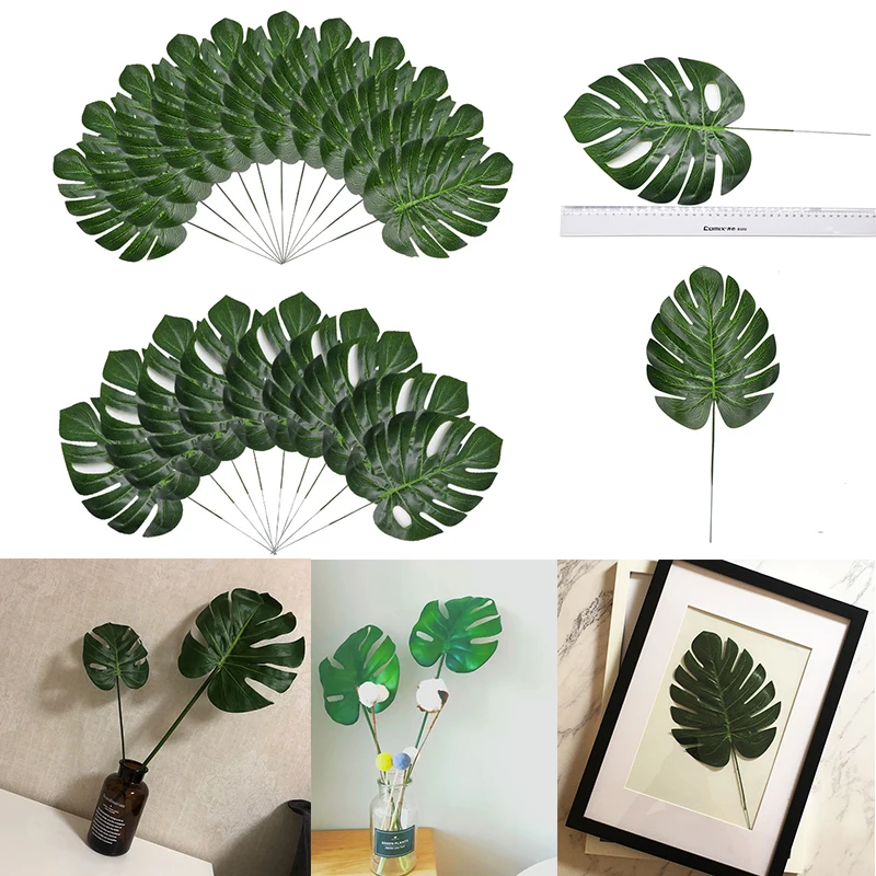 10Pcs 10-24cm Artificial Green Turtle Leaves Monstera Fake Plant Palm Leaf Home Garden Decoration Hawaiian Party DIY House Decor
10Pcs 10-24cm Artificial Green Turtle Leaves Monstera Fake Plant Palm Leaf Home Garden Decoration Hawaiian Party DIY House Decor