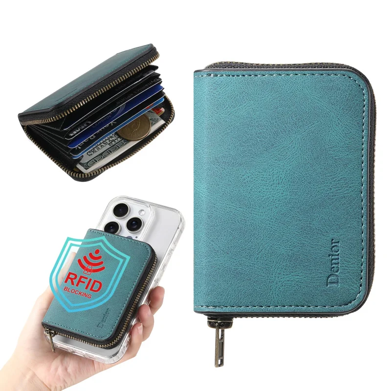 Large Capacity Skin-Feel Texture PU Zipper Card Holder with Magnetic RFID Blocking Anti-Skimming Feature for Secure Storage
Large Capacity Skin-Feel Texture PU Zipper Card Holder with Magnetic RFID Blocking Anti-Skimming Feature for Secure Storage
