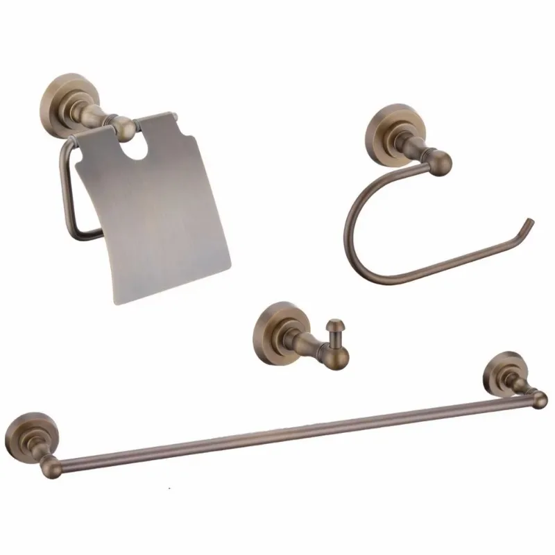 High-quality brass 4-piece modern bathroom towel bar accessory set including coat hook, towel bar, tissue holder
High-quality brass 4-piece modern bathroom towel bar accessory set including coat hook, towel bar, tissue holder