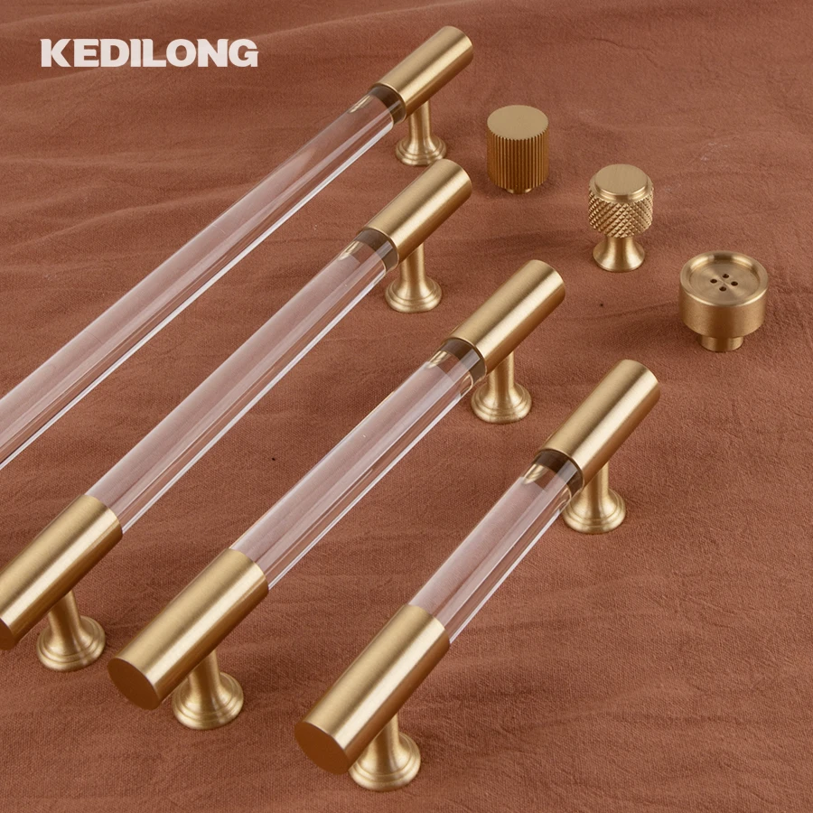 KEDLO European style modern brass acrylic Pull handle kitchen cabinet modern minimalist drawer transparent handle
KEDLO European style modern brass acrylic Pull handle kitchen cabinet modern minimalist drawer transparent handle