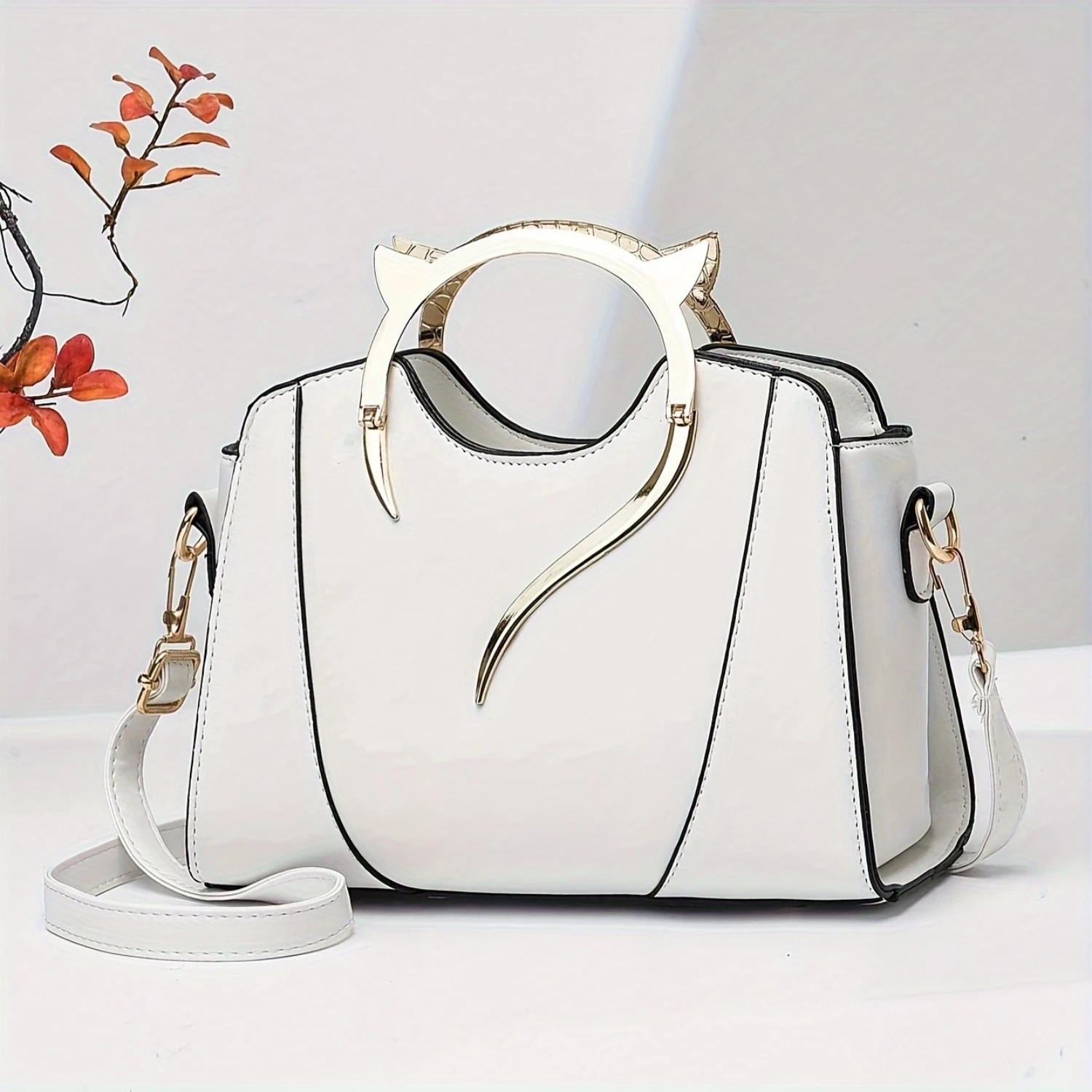 Chic Cat Handle Womens Multi-Layer Shoulder Bag - Practical Crossbody for Daily Style - Adorable & Versatile
Chic Cat Handle Womens Multi-Layer Shoulder Bag - Practical Crossbody for Daily Style - Adorable & Versatile