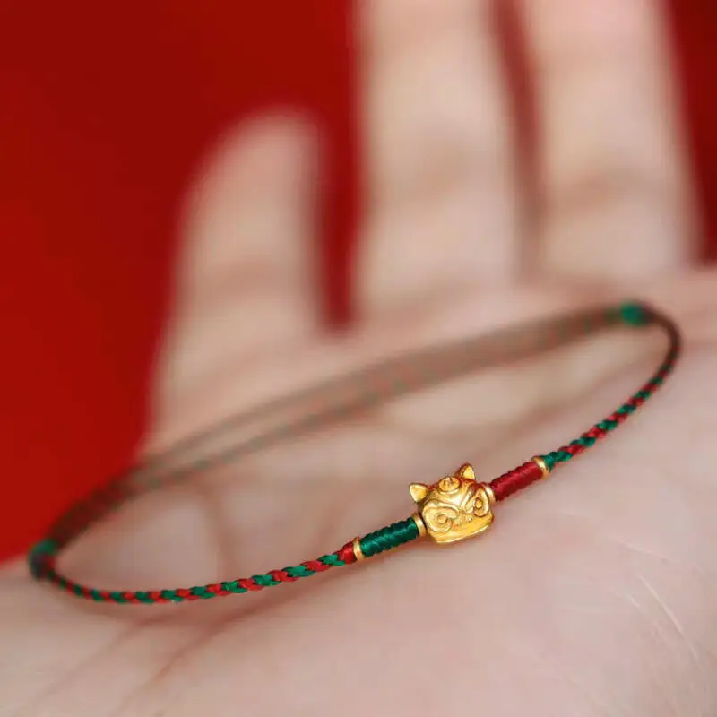 Red een Handmade Woven Bracelet 'Xing Lion' Snake Year Rope Jewelry Faion Accory White Snake Year Gift
Red een Handmade Woven Bracelet 'Xing Lion' Snake Year Rope Jewelry Faion Accory White Snake Year Gift
