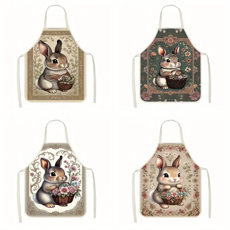 Cute Bunny Pattern Aprons Linen Apron, Suitable For Kitchen Cooking, Parent-Child Interaction, Painting And Other Scenarios
Cute Bunny Pattern Aprons Linen Apron, Suitable For Kitchen Cooking, Parent-Child Interaction, Painting And Other Scenarios