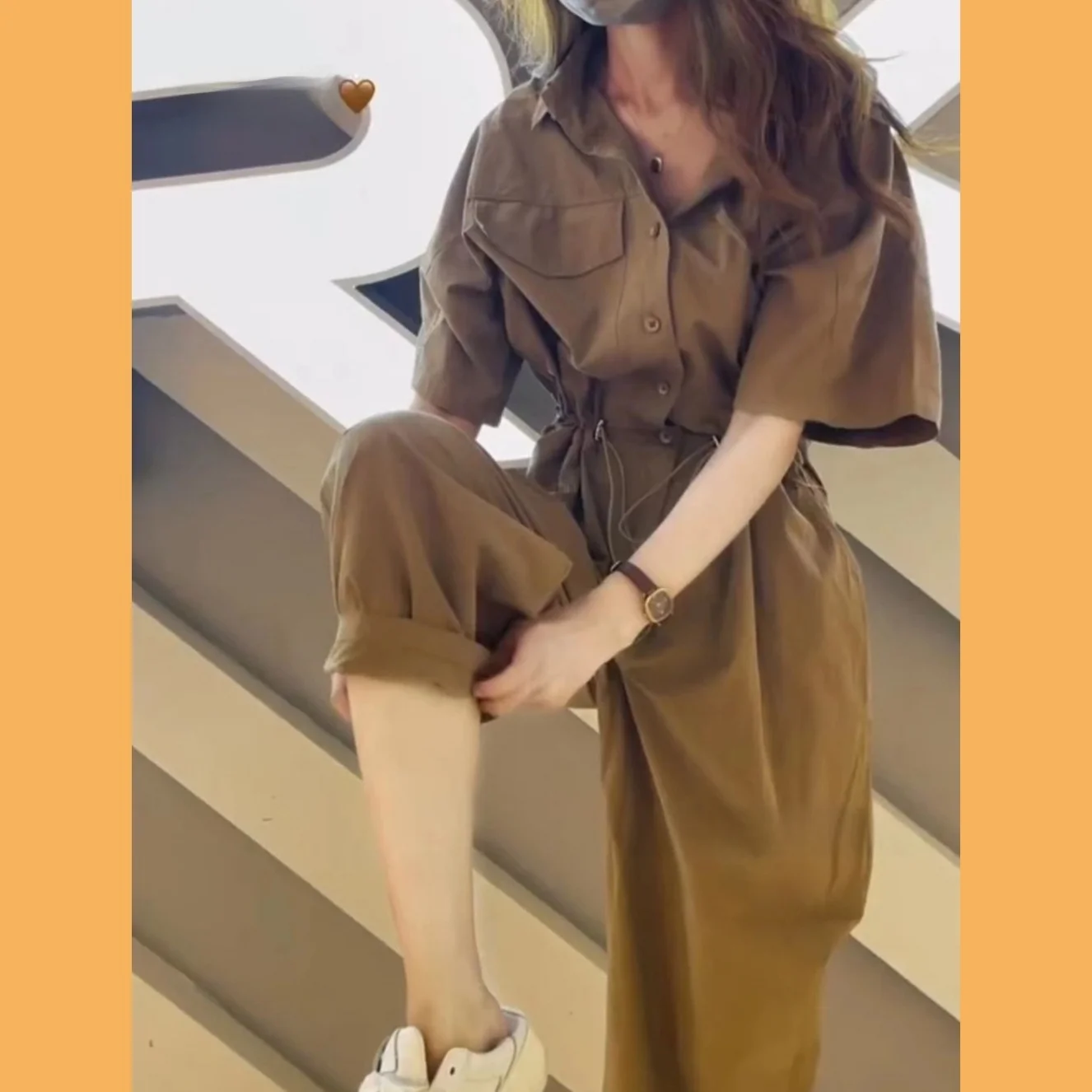 Workwear Jumpsuit High Waist Nine Point Straight Leg Agel Korean Sle Women's Design Street Faion Waist Cinching
Workwear Jumpsuit High Waist Nine Point Straight Leg Agel Korean Sle Women's Design Street Faion Waist Cinching