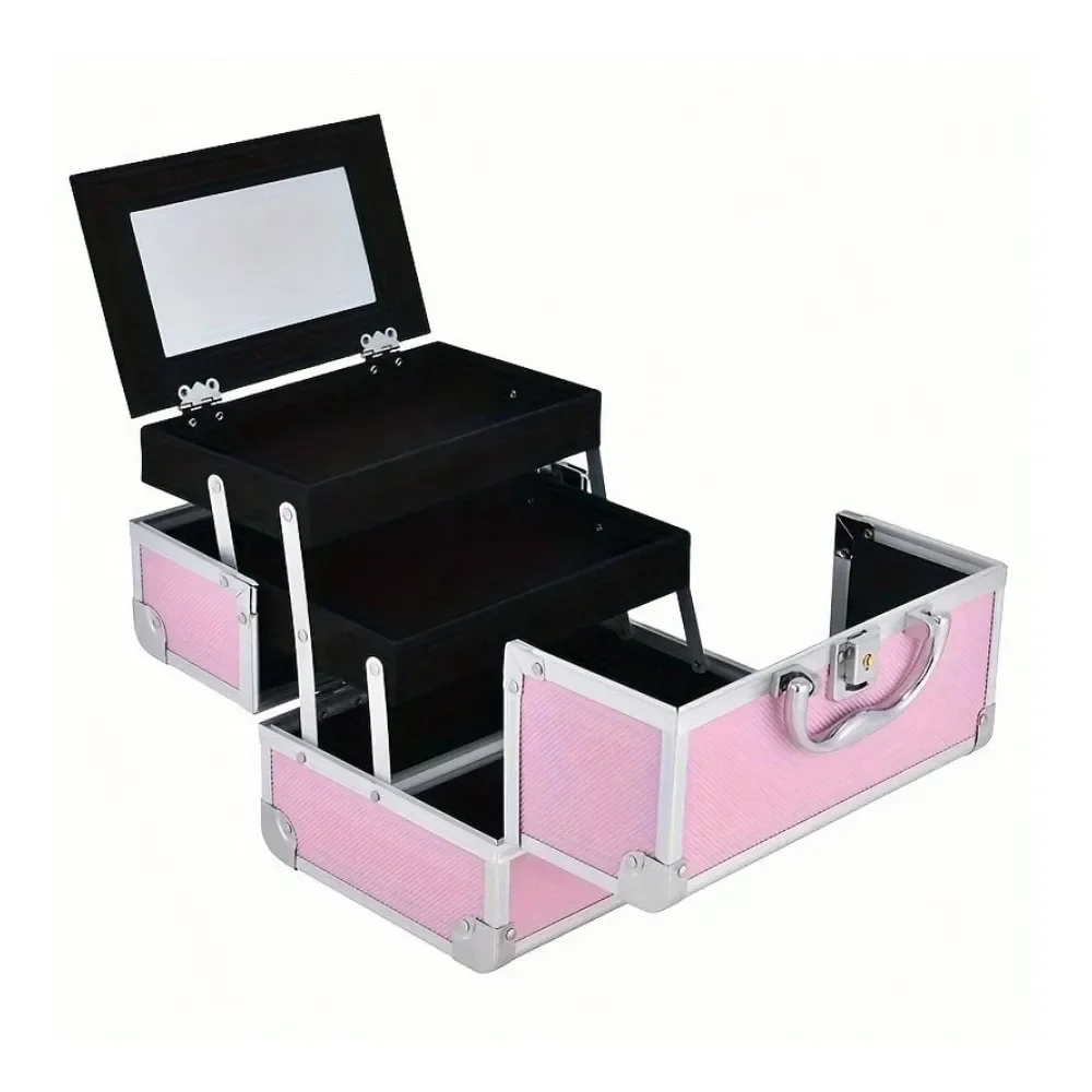 Case, Portable Aluminum Alloy Organizer, Large Capacity With Mirror Professional Makeup Artist Portable MultiLayer Small Tool Bo
Case, Portable Aluminum Alloy Organizer, Large Capacity With Mirror Professional Makeup Artist Portable MultiLayer Small Tool Bo