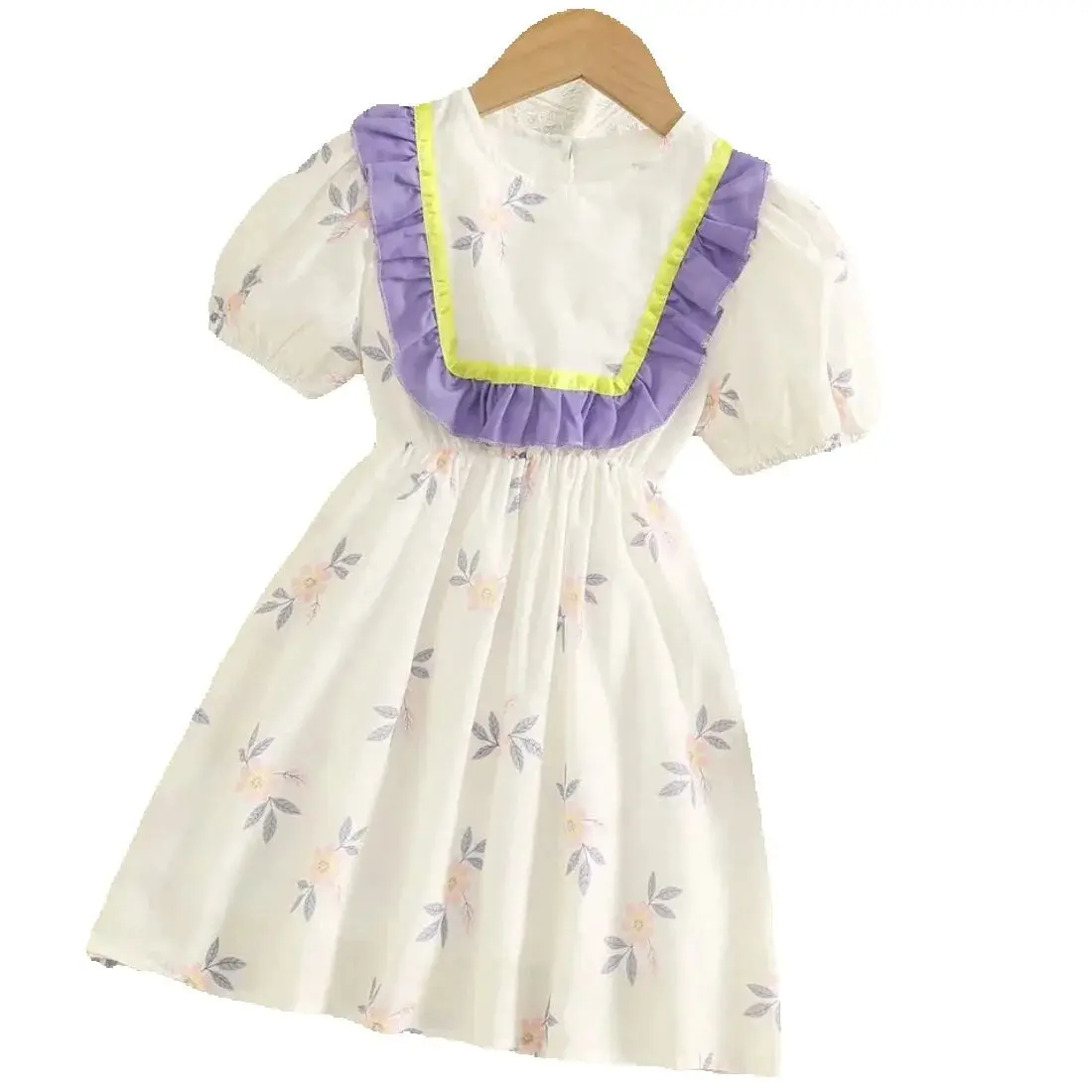 Summer Garden Style Toddler Girls Round Neck Ruffled Purple Princess Dress Fashionable Design Outfit Kids Floral Casual Wear
Summer Garden Style Toddler Girls Round Neck Ruffled Purple Princess Dress Fashionable Design Outfit Kids Floral Casual Wear