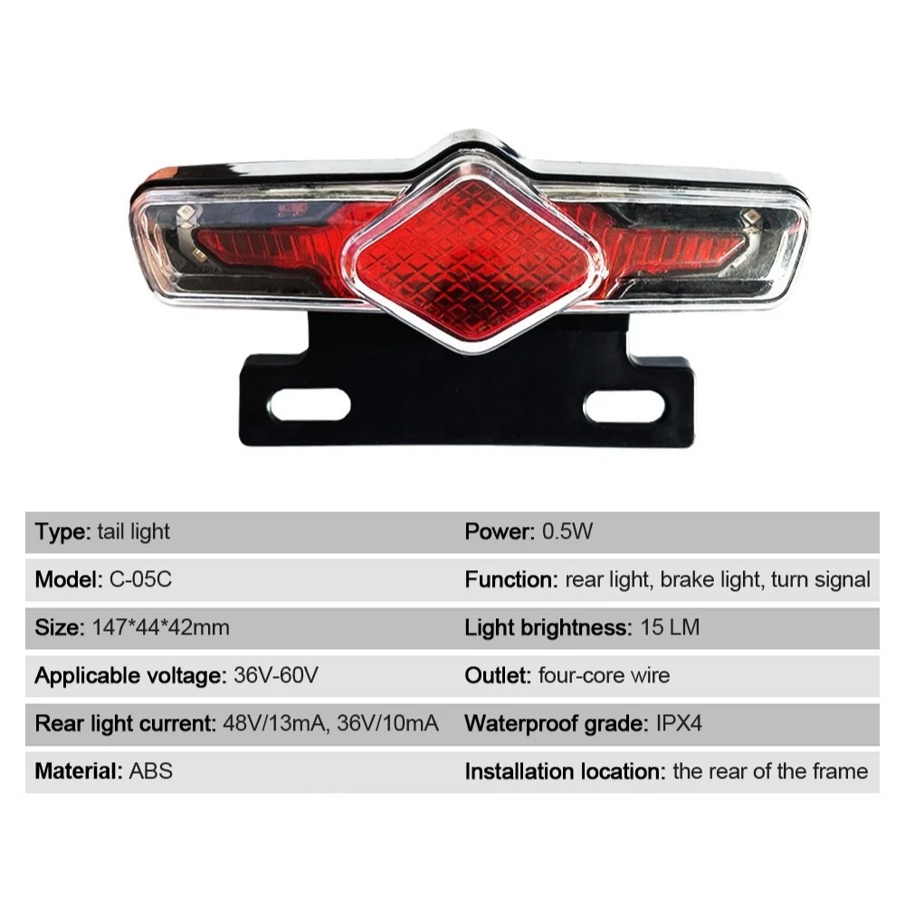 Front/Rear Light Electric Bike LED Lights SET ABS+Metal Modification Parts for 36V 48V 60V Bicycle Accessories DK-336
Front/Rear Light Electric Bike LED Lights SET ABS+Metal Modification Parts for 36V 48V 60V Bicycle Accessories DK-336