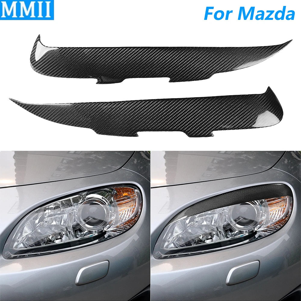 For Mazda MX-5 MX5 Miata 2009-2012 Real Dry Carbon Fiber Front Headlight Eyelid Eyebrow Cover Panel Decorative Car Accessories
For Mazda MX-5 MX5 Miata 2009-2012 Real Dry Carbon Fiber Front Headlight Eyelid Eyebrow Cover Panel Decorative Car Accessories