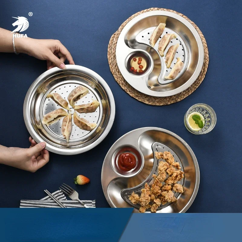 Утолщенная немагнитная тарелка для пельменей из нержавеющей стали, двухслойная с уксусной пластиной, сливная тарелка для пельменей, бытовая
Утолщенная немагнитная тарелка для пельменей из нержавеющей стали, двухслойная с уксусной пластиной, сливная тарелка для пельменей, бытовая