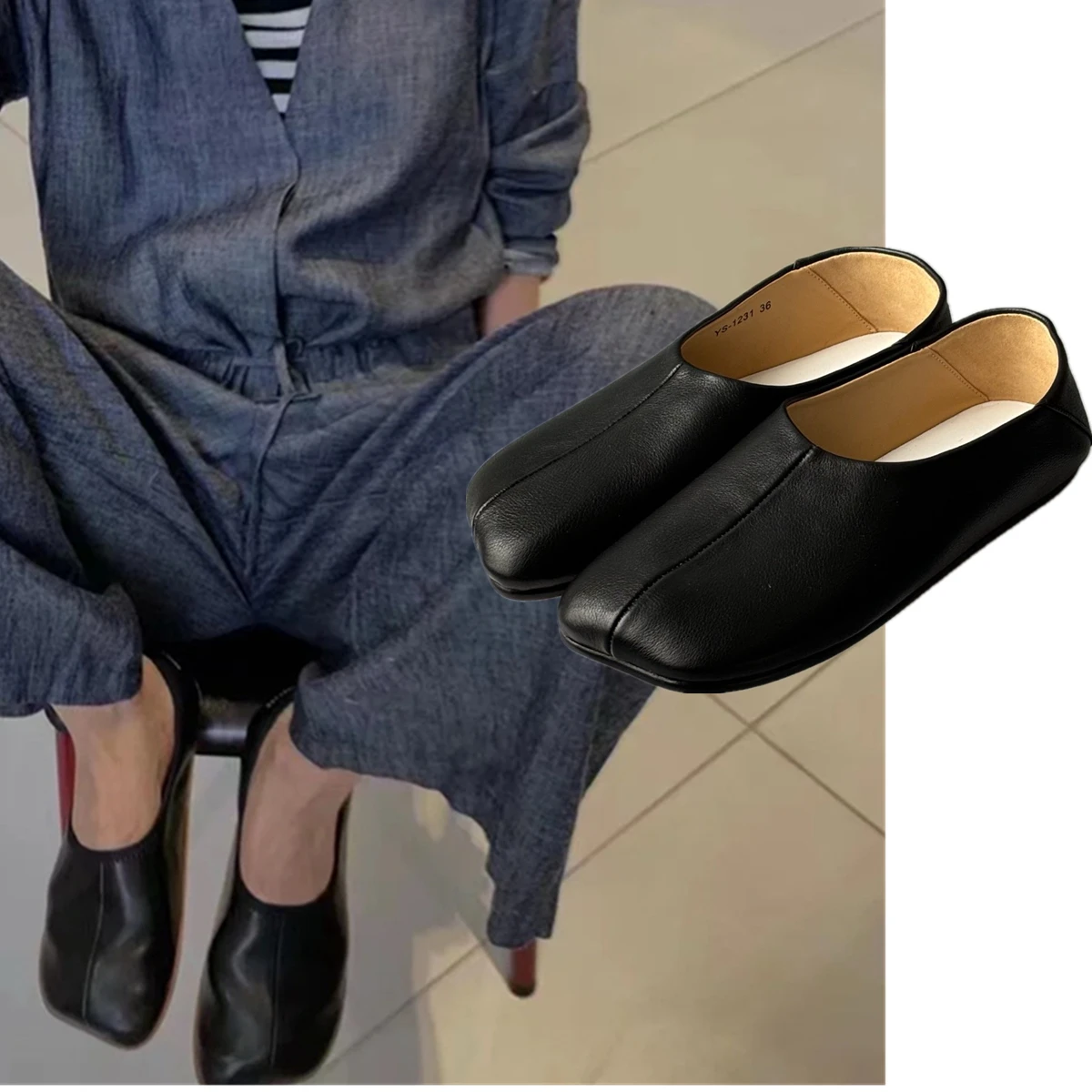 Jenny&Dave 2026 SS French Fashion Shoes Minimalist Retro Round Toe Washed Cowhide Loafers Soft And Comfortable Flat Shoes Women
Jenny&Dave 2026 SS French Fashion Shoes Minimalist Retro Round Toe Washed Cowhide Loafers Soft And Comfortable Flat Shoes Women