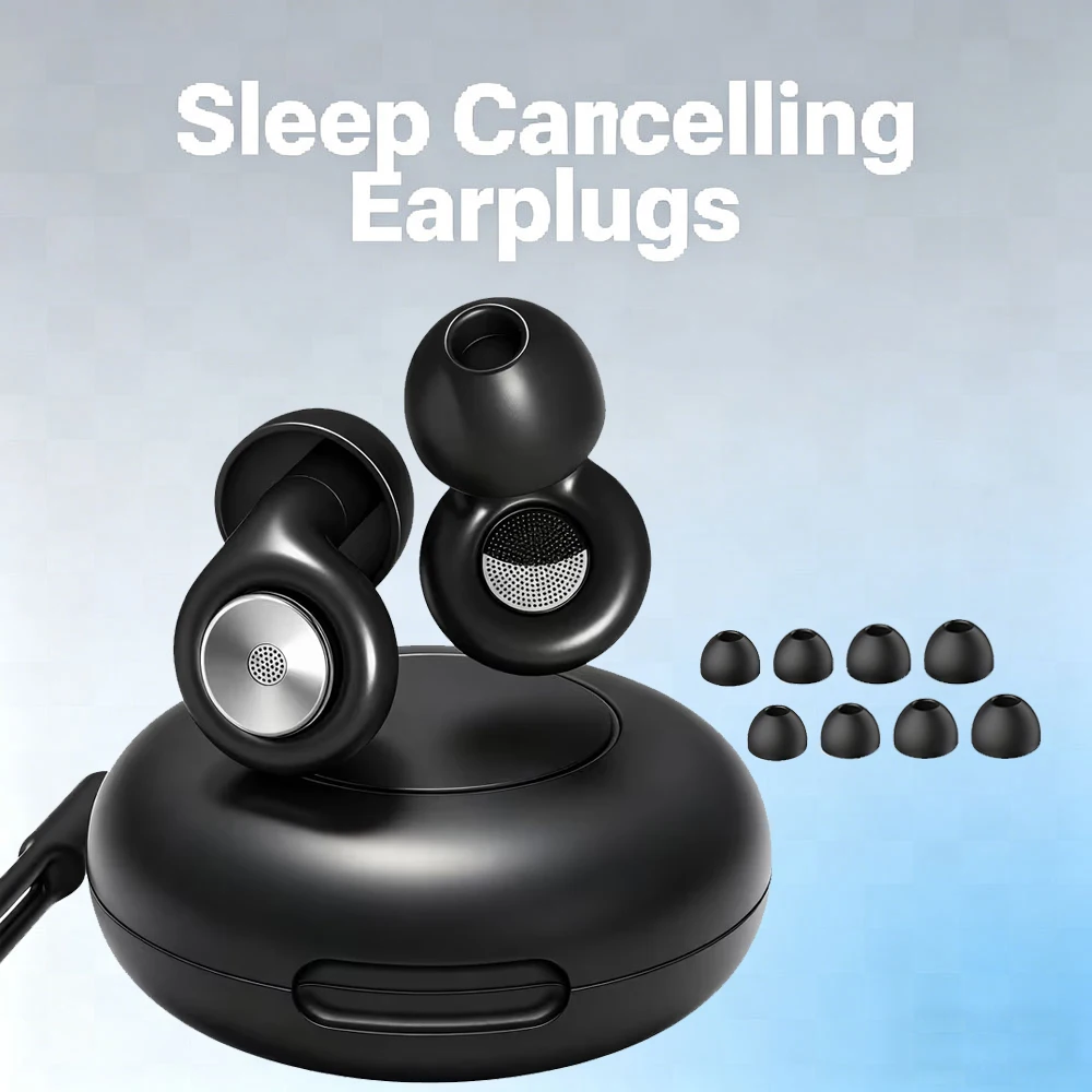 Sleep Earplugs,Noise Cancelling 45dB, Reusable Silicone Earplugs with 8 Eartips and Portable storage case
Sleep Earplugs,Noise Cancelling 45dB, Reusable Silicone Earplugs with 8 Eartips and Portable storage case