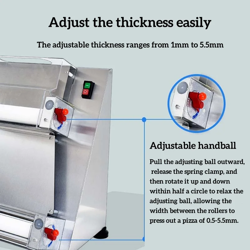 Stainless Steel Pizza Dough Pastry Machine Electric Pizza Dough Press Machine 390W Roller Sheeter Pasta Maker
Stainless Steel Pizza Dough Pastry Machine Electric Pizza Dough Press Machine 390W Roller Sheeter Pasta Maker