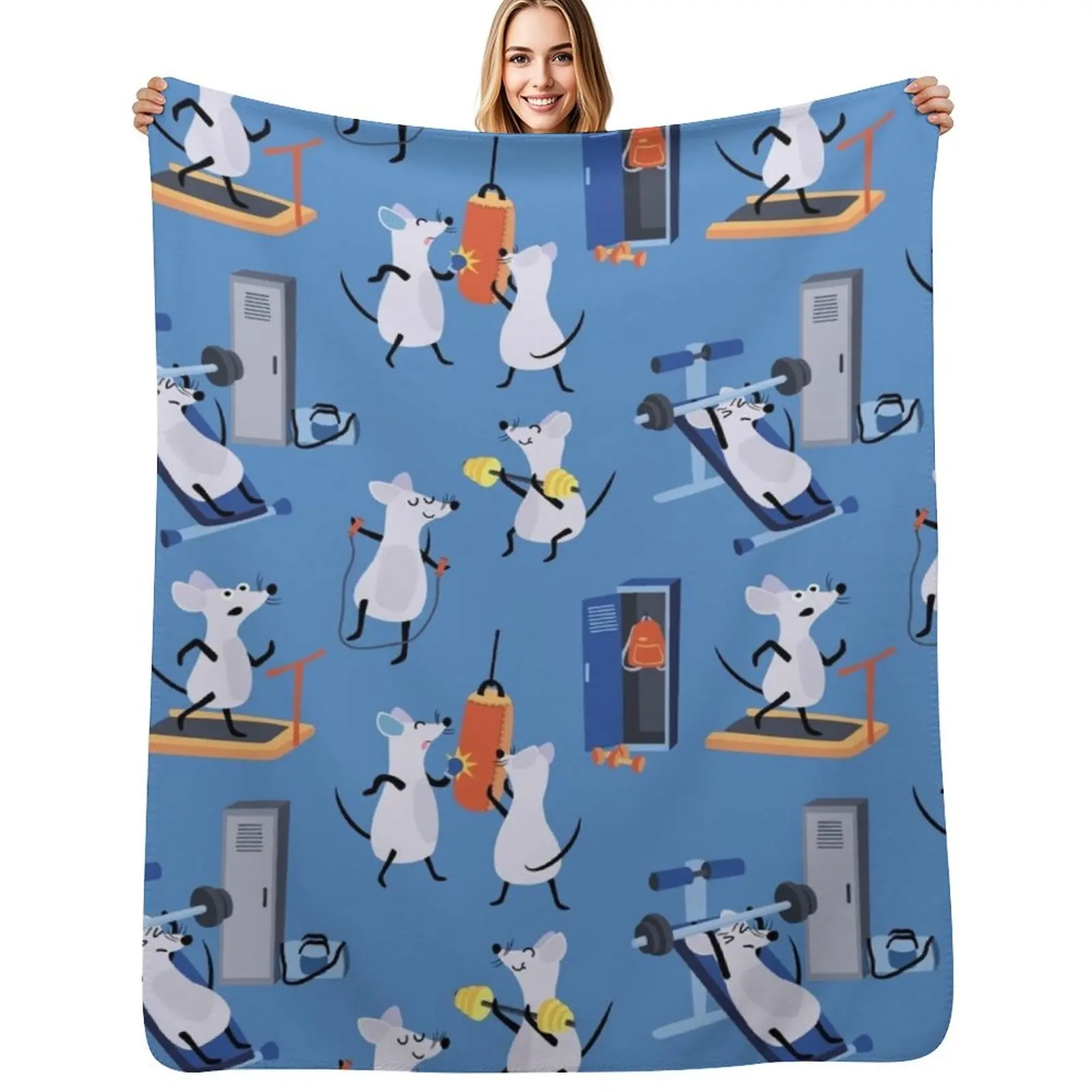 Funny Workout Gym Rats Kids Pattern Blue Throw Blanket Luxurious Soft Blanket Holiday Gift for Family
Funny Workout Gym Rats Kids Pattern Blue Throw Blanket Luxurious Soft Blanket Holiday Gift for Family
