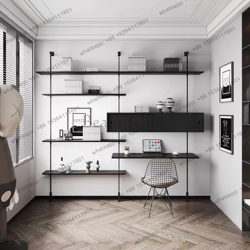 Simple open multi-layer bookshelf modern metal floor rack baffle home
Simple open multi-layer bookshelf modern metal floor rack baffle home