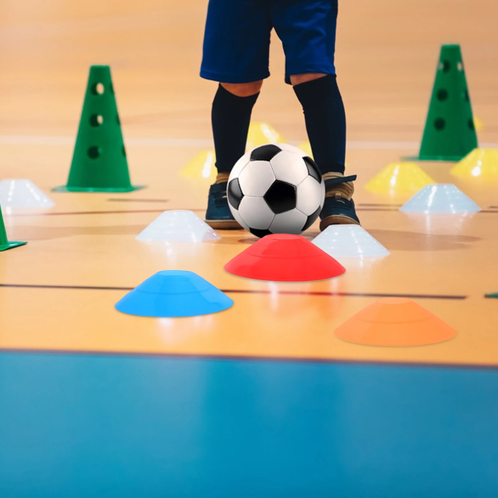 25pcs Soccer Basketball Mark Cones 5 Color Ppt Training Discs Durable Agility Equipment For Football Kids Sports
25pcs Soccer Basketball Mark Cones 5 Color Ppt Training Discs Durable Agility Equipment For Football Kids Sports