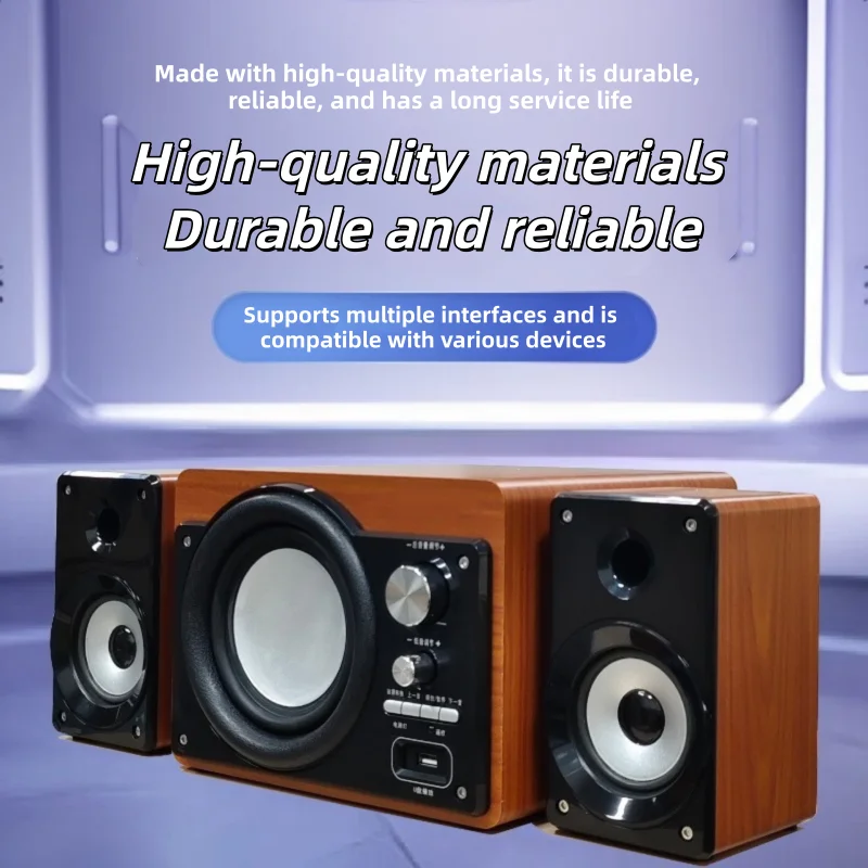 Vintage Wood Stereo Loudspeaker, Desktop Surround Deep Bass Subwoofer Compatible with PC and Television
Vintage Wood Stereo Loudspeaker, Desktop Surround Deep Bass Subwoofer Compatible with PC and Television