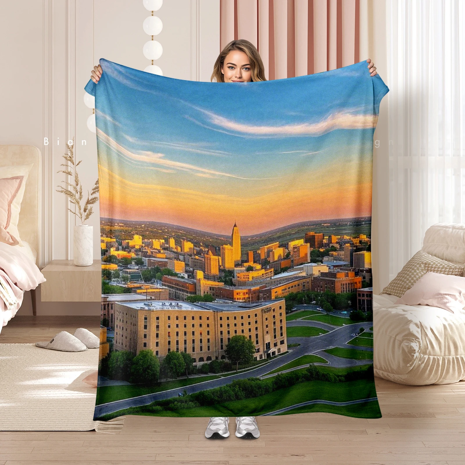 Soft Flannel Blanket Showcasing American Sunset Lit Architecture Ideal For Loved Ones
Soft Flannel Blanket Showcasing American Sunset Lit Architecture Ideal For Loved Ones