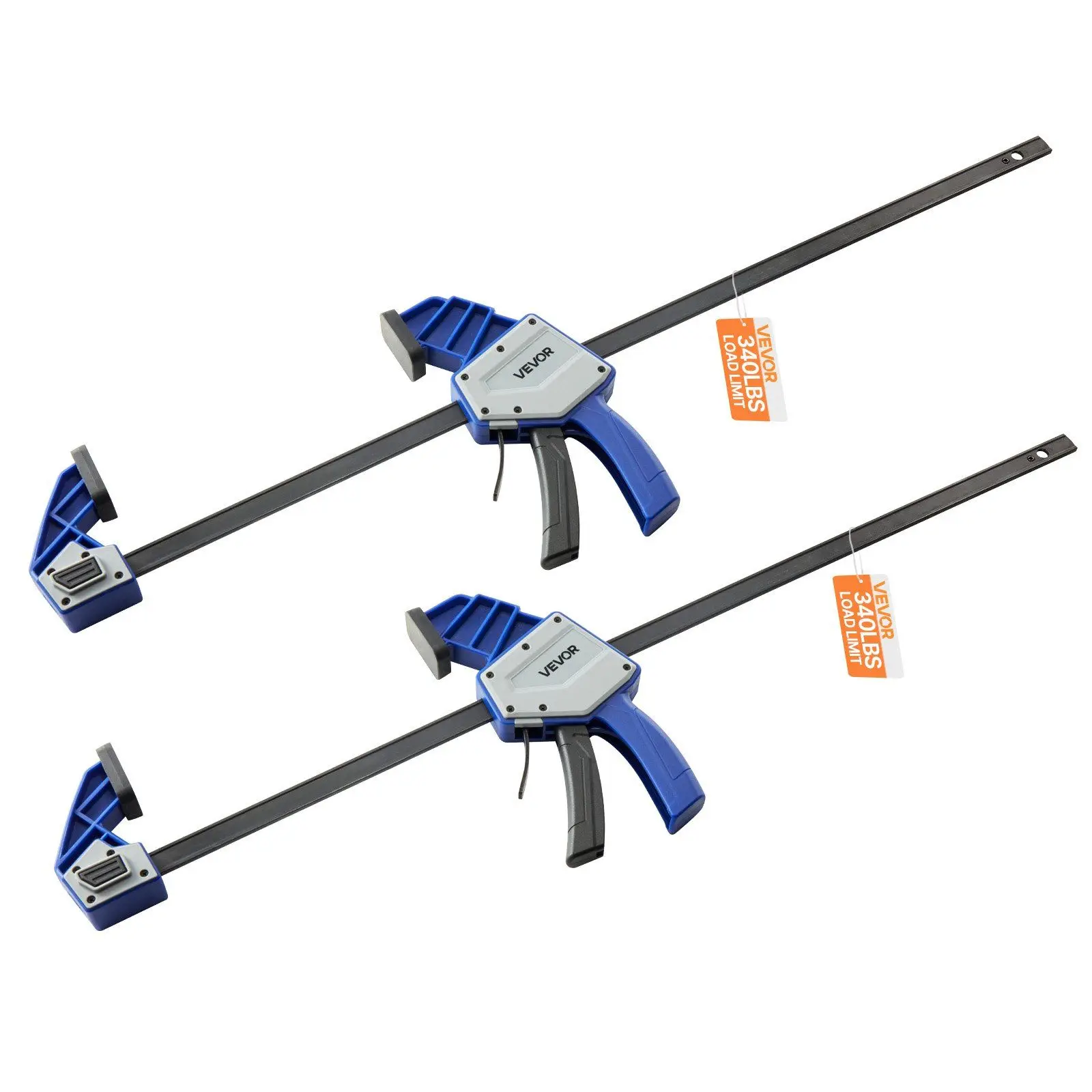 24 inch Bar Clamps 2-Pack One-Handed Quick-Grip F-Clamp 340 lbs Load Limit for Woodworking Metalworking
24 inch Bar Clamps 2-Pack One-Handed Quick-Grip F-Clamp 340 lbs Load Limit for Woodworking Metalworking