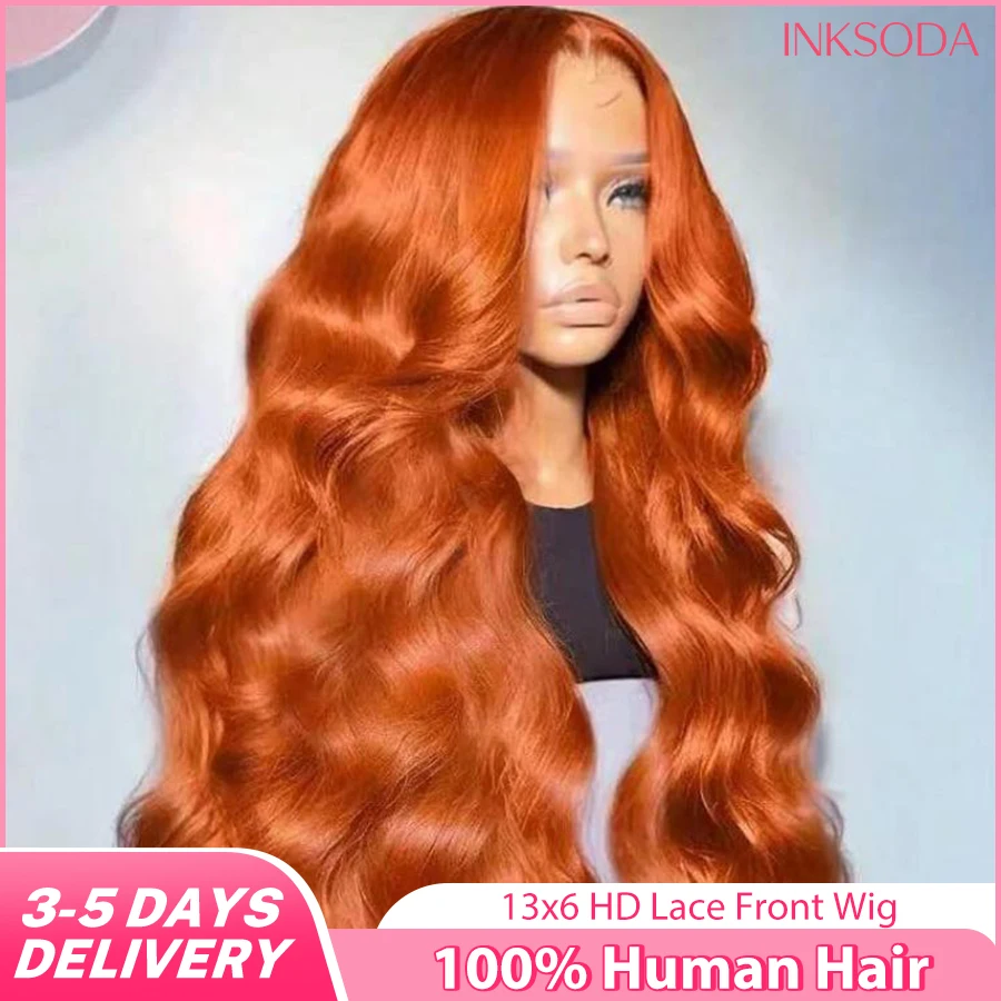 Ginger Orange 13x6 Lace Front Wigs Human Hair Body Wave 13x4 Human Hair Lace Frontal Wigs Transparent Lace Wig For Women
Ginger Orange 13x6 Lace Front Wigs Human Hair Body Wave 13x4 Human Hair Lace Frontal Wigs Transparent Lace Wig For Women