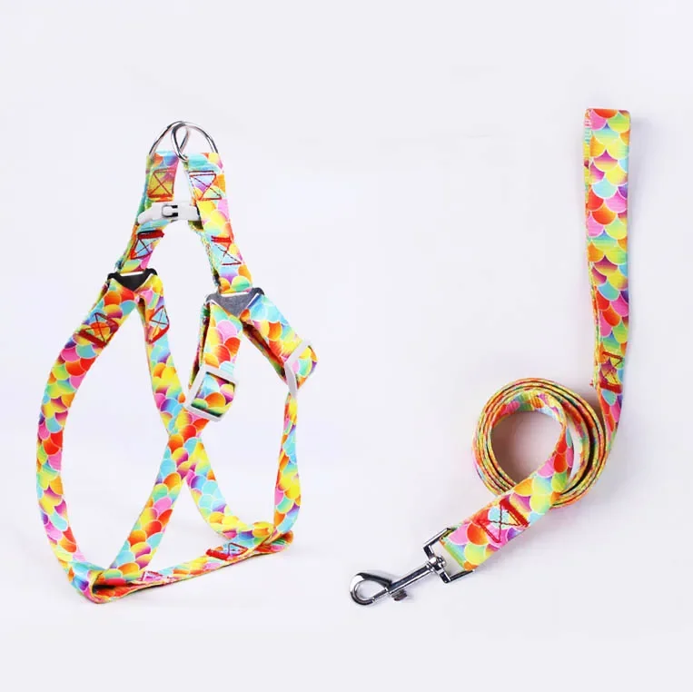 Colorful Fish Scale Nylon Pet Harness Leash Set Dog Collar Supplies Comfortable Durable Pet Accessory for Dogs
Colorful Fish Scale Nylon Pet Harness Leash Set Dog Collar Supplies Comfortable Durable Pet Accessory for Dogs
